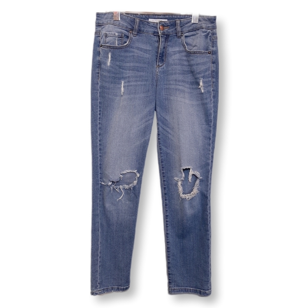 Dynamite Cara Distressed Boyfriend Jeans Ripped Destroyed Slim Denim Size 26